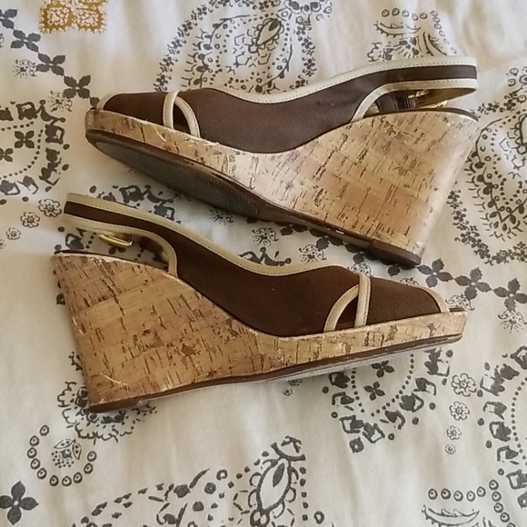 Cork sling-back wedges - Picture 6 of 6